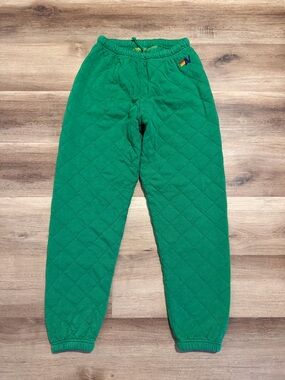 Aviator Nation Women’s Quilted Sweatpants in Kelly Green Size Medium EUC